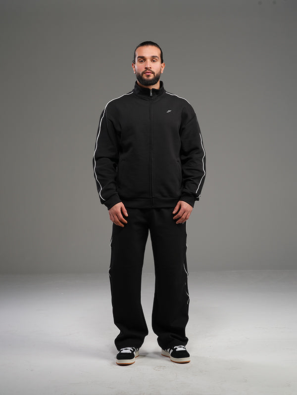 Set Contrastline Jacket and Wide Leg Pant